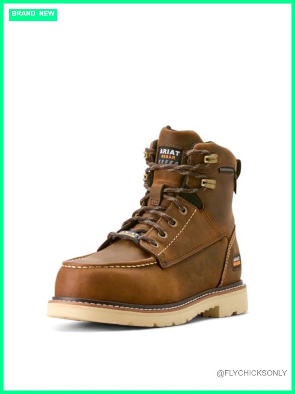 Waterproof Composite Toe Work Boot Leather Mid-Calf Electrical Hazard